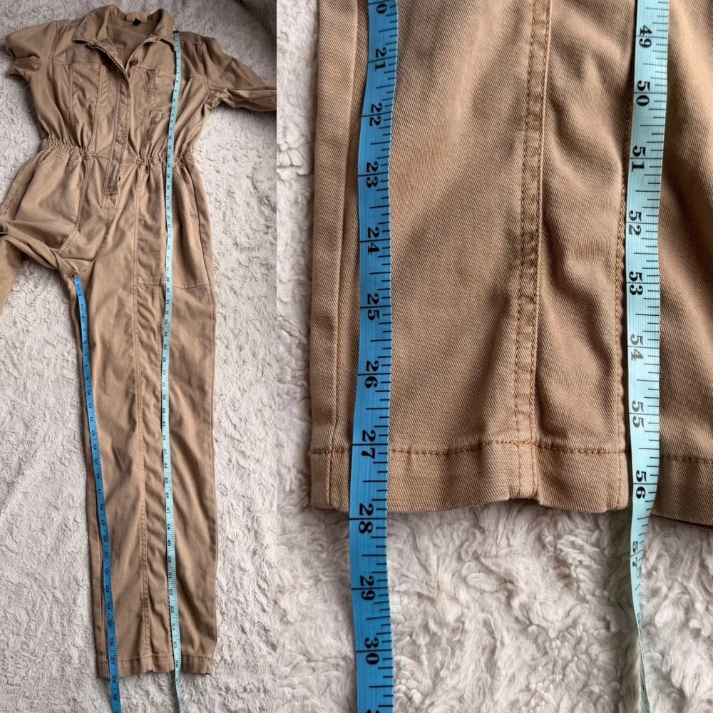 Universal Thread Tan Khaki Boiler Suit Jumpsuit Coveralls Button Front 6 - Picture 5 of 13